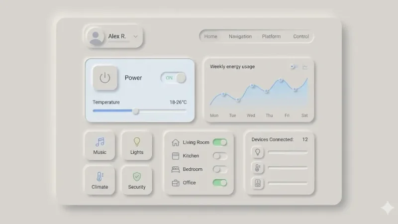 Representación conceptual de interfaces de usuario basadas en el estilo neumorfista